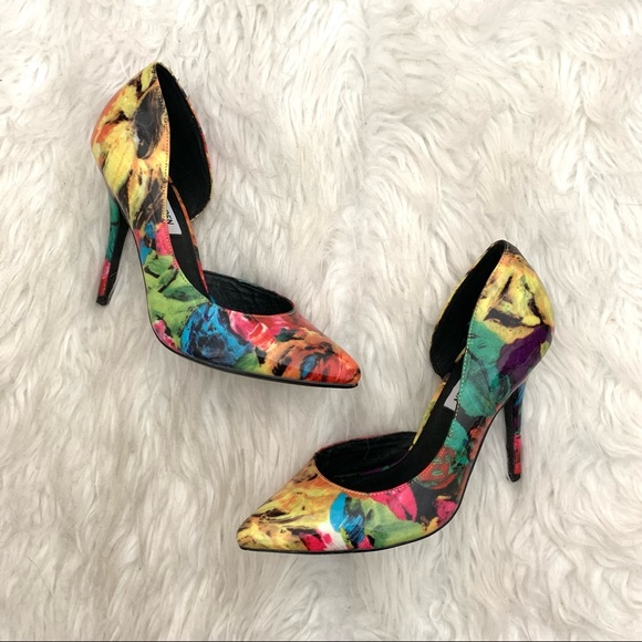 Steve Madden Groovi Bright Multicolored Floral Pumps - Picture 2 of 9